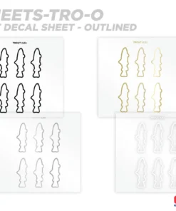 CRB Trout Silhouette Rod Decals - Peel & Stick