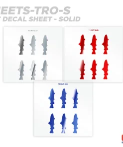 CRB Trout Silhouette Rod Decals - Peel & Stick