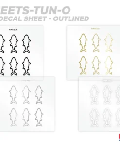 CRB Tuna Silhouette Rod Decals - Peel & Stick Supplies