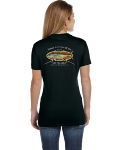 Mud Hole Women's Custom T-Shirt: Bamboo Frame With Crossing Rods Gear
