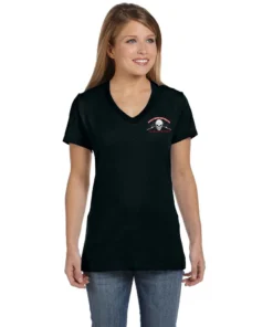 Mud Hole Women's Custom T-Shirt: Skull With Crossing Rods Gear