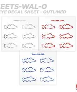 CRB Supplies Walleye Silhouette Rod Decals - Peel & Stick
