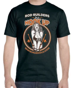 Mud Hole 'Rod Builders Hook Up' Pinup Girl Tee Gear